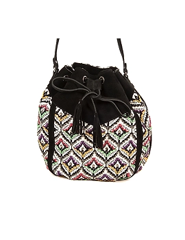 Diva Drawstring Bag (Vintage Black &amp; White)-FUN101a-sm