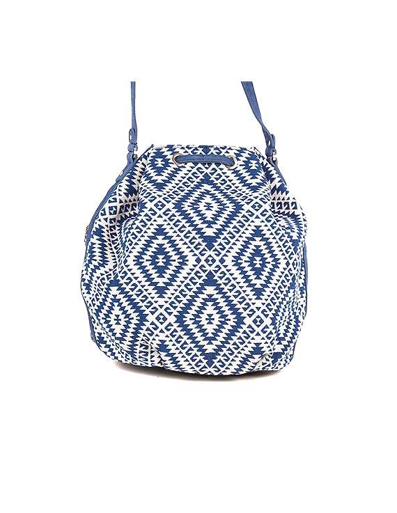 Diva Drawstring Bag (Indigo Blue &amp; White)-2