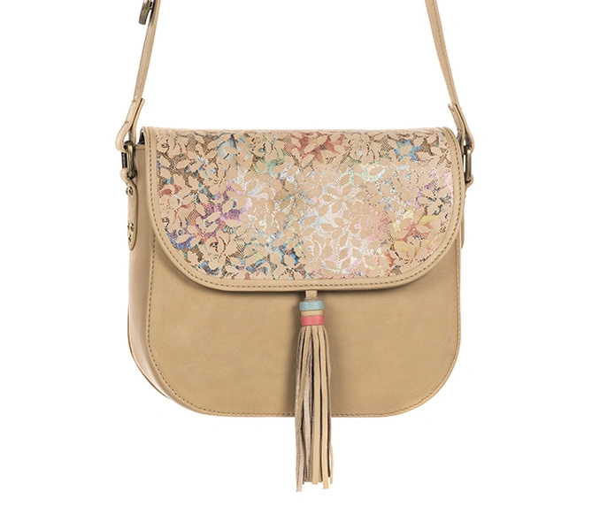 Fauna Sling Bag (Beige with printed flap)-FUN94a