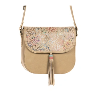 Fauna Sling Bag (Beige with printed flap)