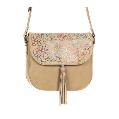 Fauna Sling Bag (Beige with printed flap)