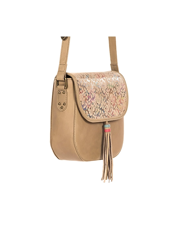 Fauna Sling Bag (Beige with printed flap)-1