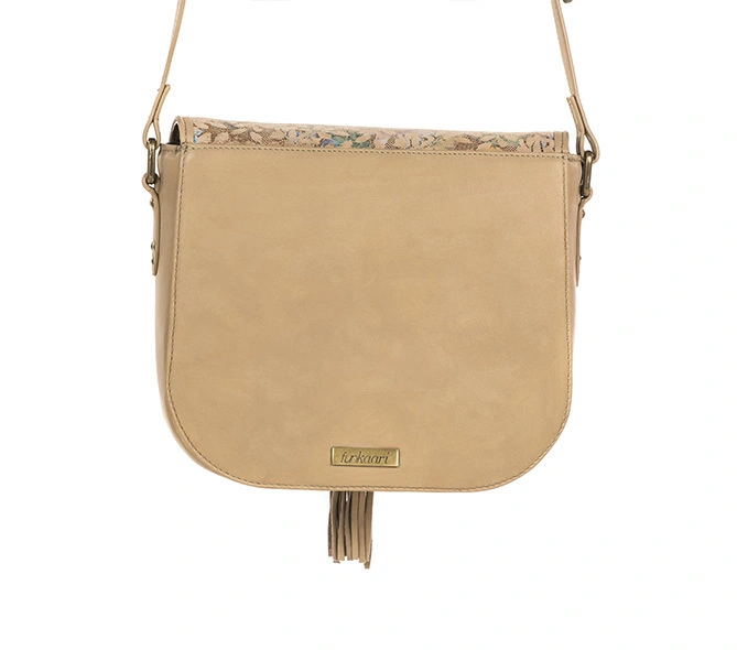 Fauna Sling Bag (Beige with printed flap)-2