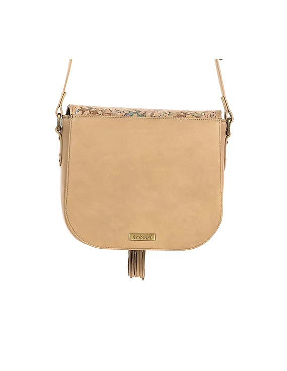 Fauna Sling Bag (Beige with printed flap)-2