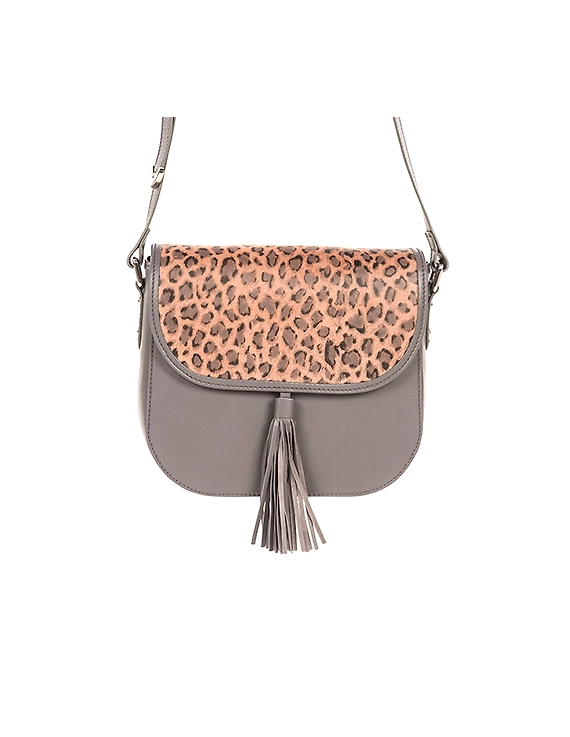 Fauna Sling Bag (Dove Grey with printed flap)-FUN94b