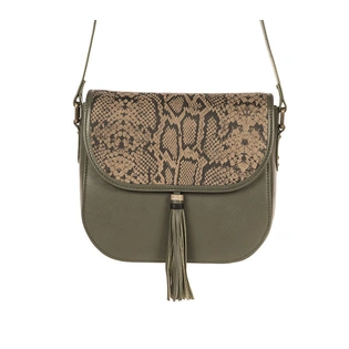 Fauna Sling Bag (Olive Green with Printed Flap)