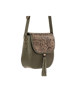 Fauna Sling Bag (Olive Green with Printed Flap)-1-sm