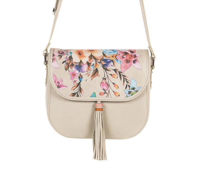 Fauna Sling Bag (Ivory with printed flap)-FUN94e