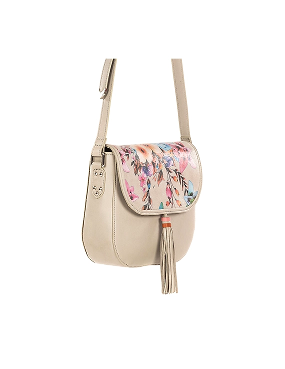 Fauna Sling Bag (Ivory with printed flap)-1