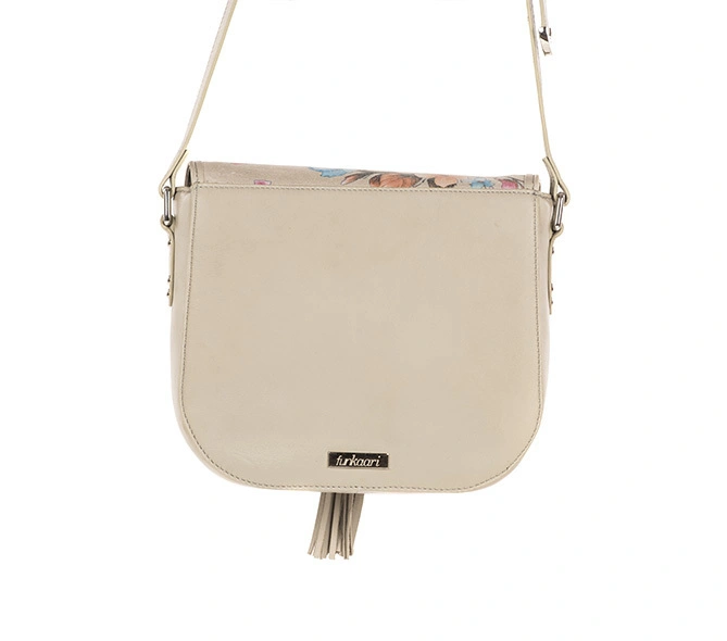 Fauna Sling Bag (Ivory with printed flap)-2