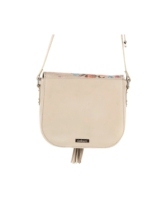 Fauna Sling Bag (Ivory with printed flap)-2
