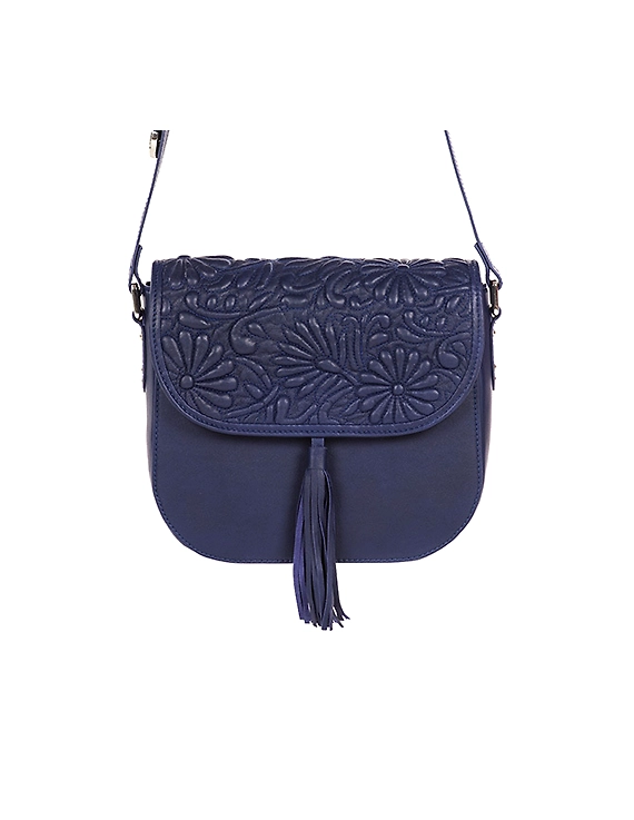 Fauna Sling Bag (Indigo Blue Quilted flap)-FUN95