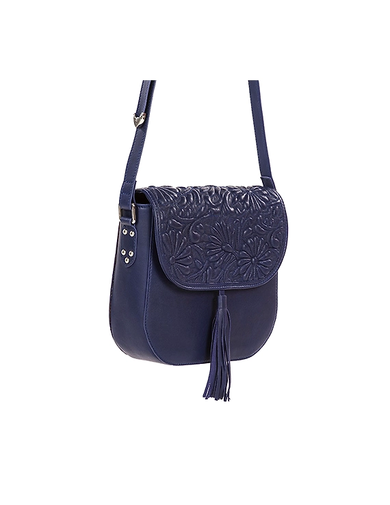 Fauna Sling Bag (Indigo Blue Quilted flap)-1