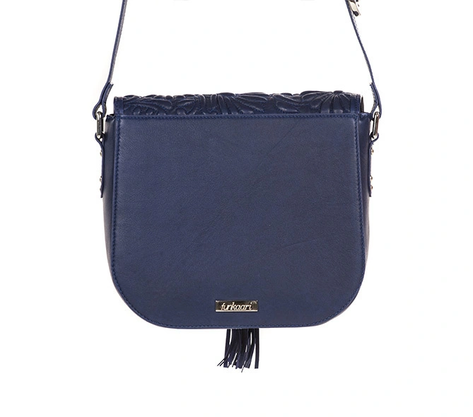 Fauna Sling Bag (Indigo Blue Quilted flap)-2