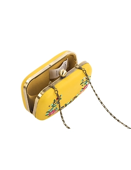 Summer floret box clutch (Honey yellow)-3-sm