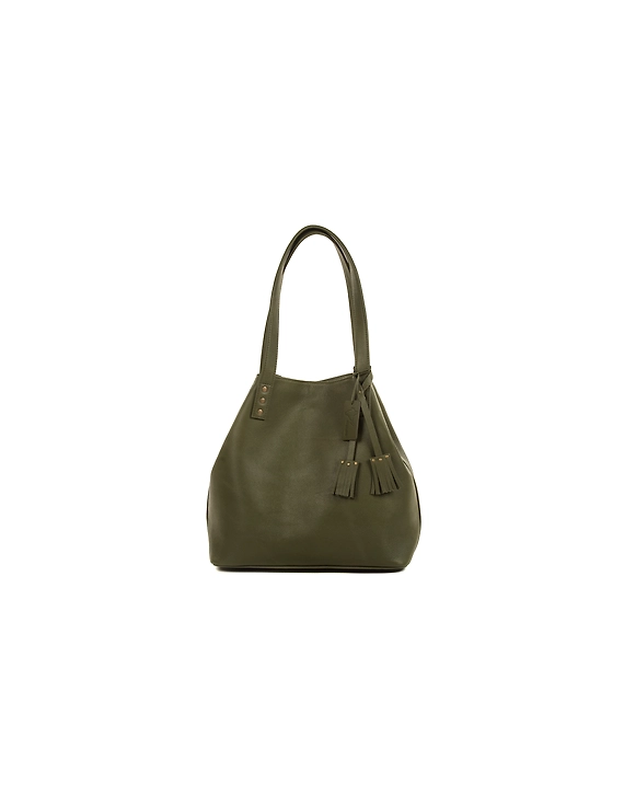 Amelle Tote bag (Olive green)-2