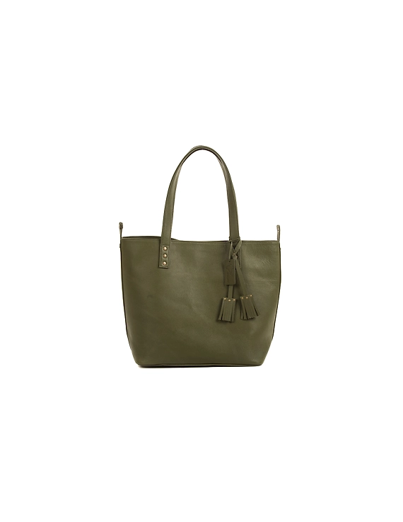 Amelle Tote bag (Olive green)-1
