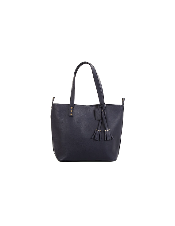 Amelle Tote bag (Navy blue)-7