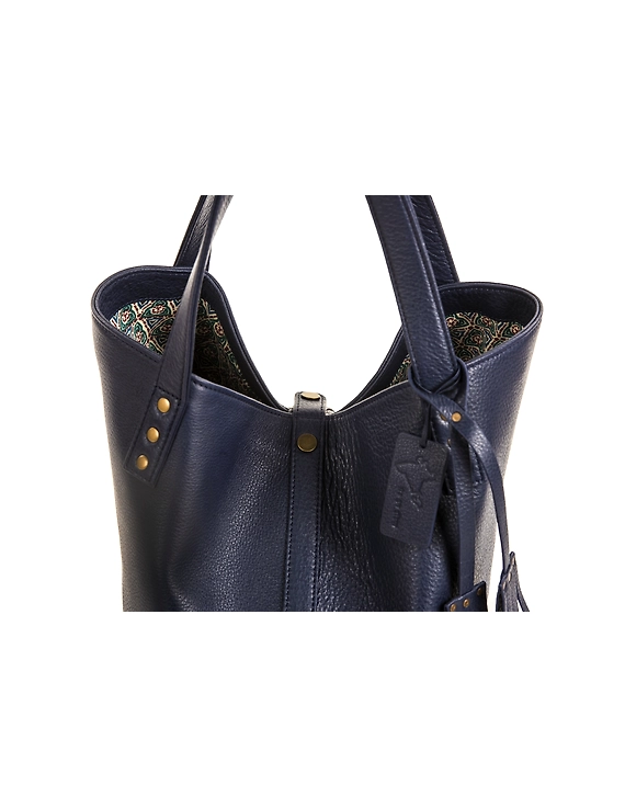 Amelle Tote bag (Navy blue)-4