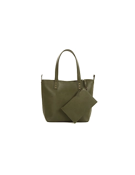 Amelle Tote bag (Olive green)-FUN150-a-sm