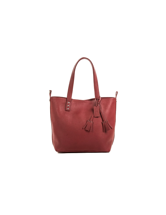 Amelle Tote bag (Dusk red)-3