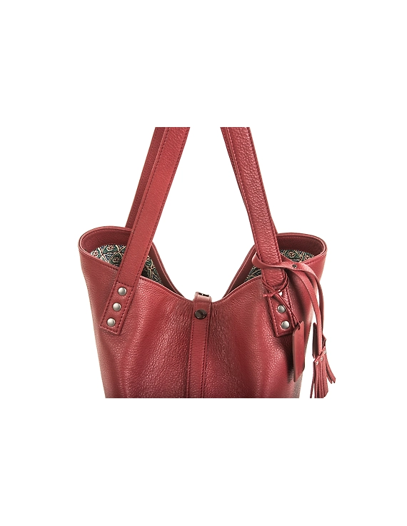 Amelle Tote bag (Dusk red)-4