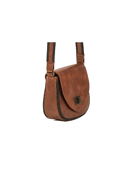Median sling bag (Forest brown)-5-sm