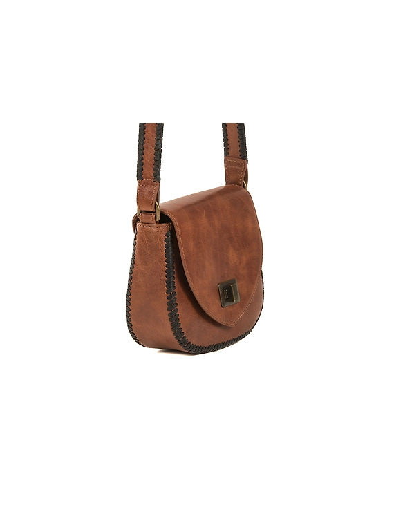 Median sling bag (Forest brown)-5