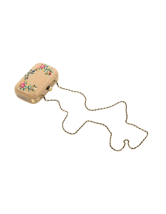 Summer floret box clutch (Beige)-6