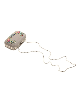 Summer floret box clutch (Steel grey)-2-sm