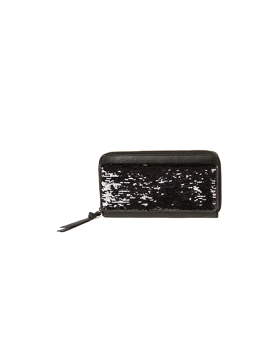 Bianca Wallet (Midnight Black Sequins Flap)-FUN67_B