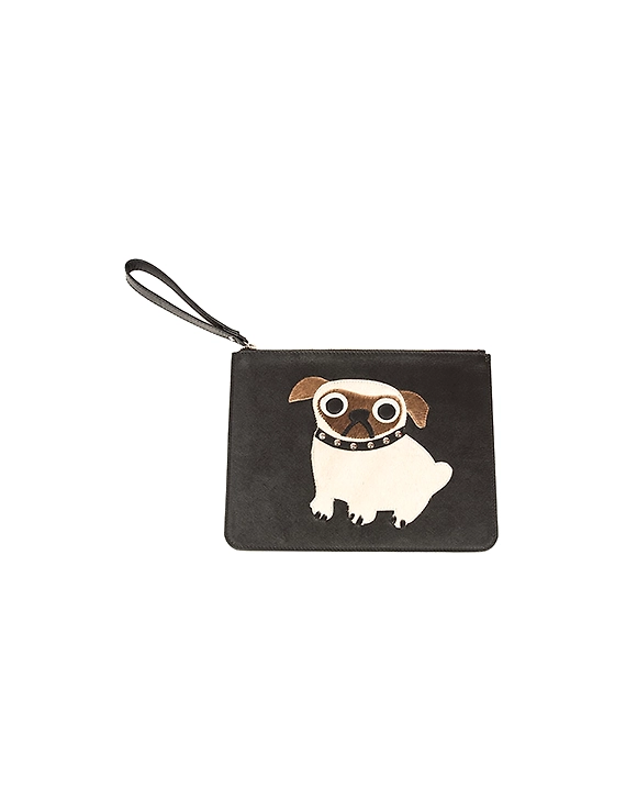 Puggy Multipurpose Pouch (Ebony Black)-FUN64B