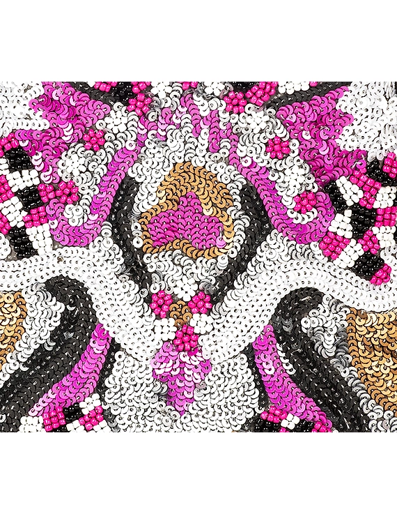 Rosy Embellished Handbag (Slate Grey)-3