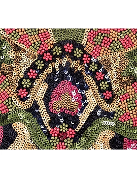 Rosy Embellished Handbag (Deep Blue)-3-sm