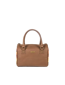 Rosy Embellished Handbag (Walnut Brown)-FUN76_A-sm