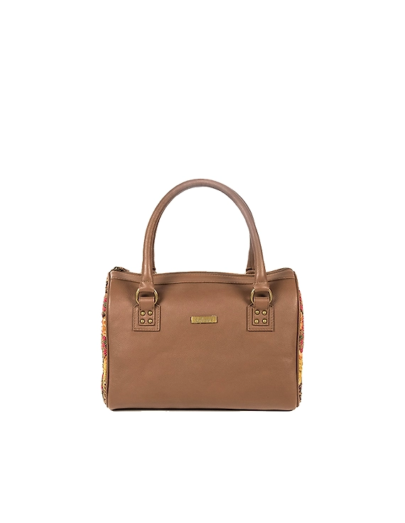 Rosy Embellished Handbag (Walnut Brown)-FUN76_A