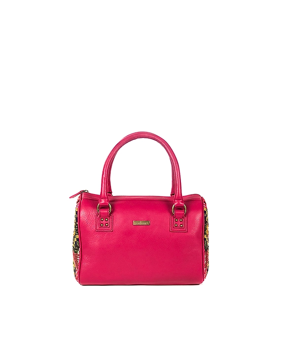 Rosy Embellished Handbag (Candy Red)-FUN76C