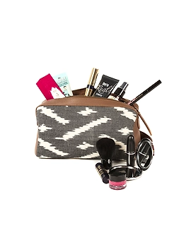 Fuchsia Toilet Bag (Printed Grey)-3-sm