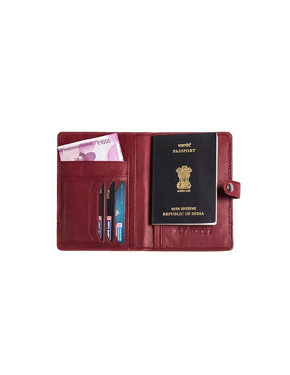 Sterling Passport Holder (Ruby Red)-2