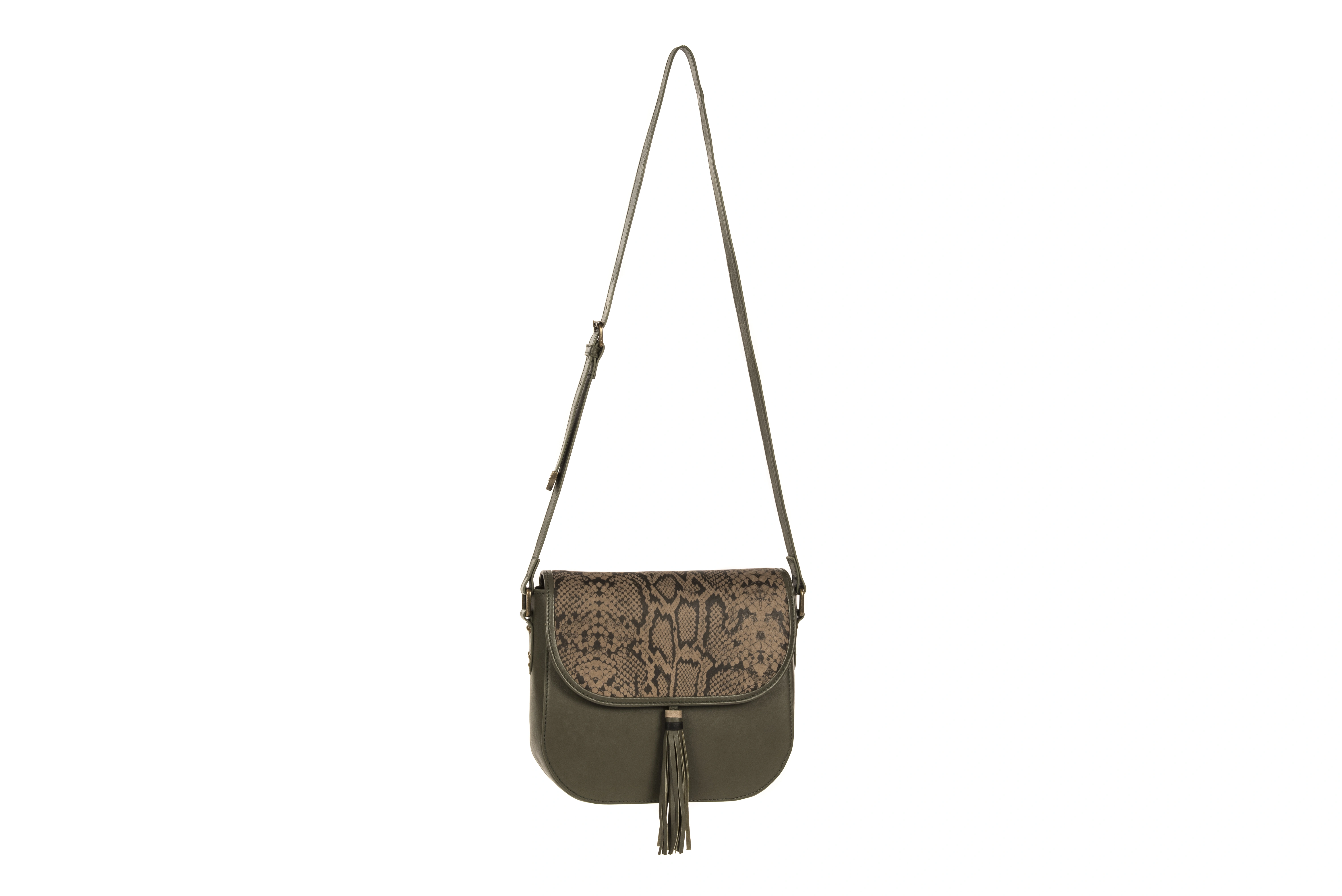 Fauna Sling Bag (Olive Green with Printed Flap)-3