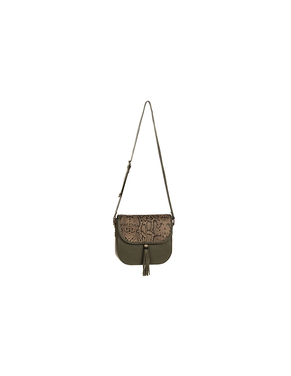 Fauna Sling Bag (Olive Green with Printed Flap)-3