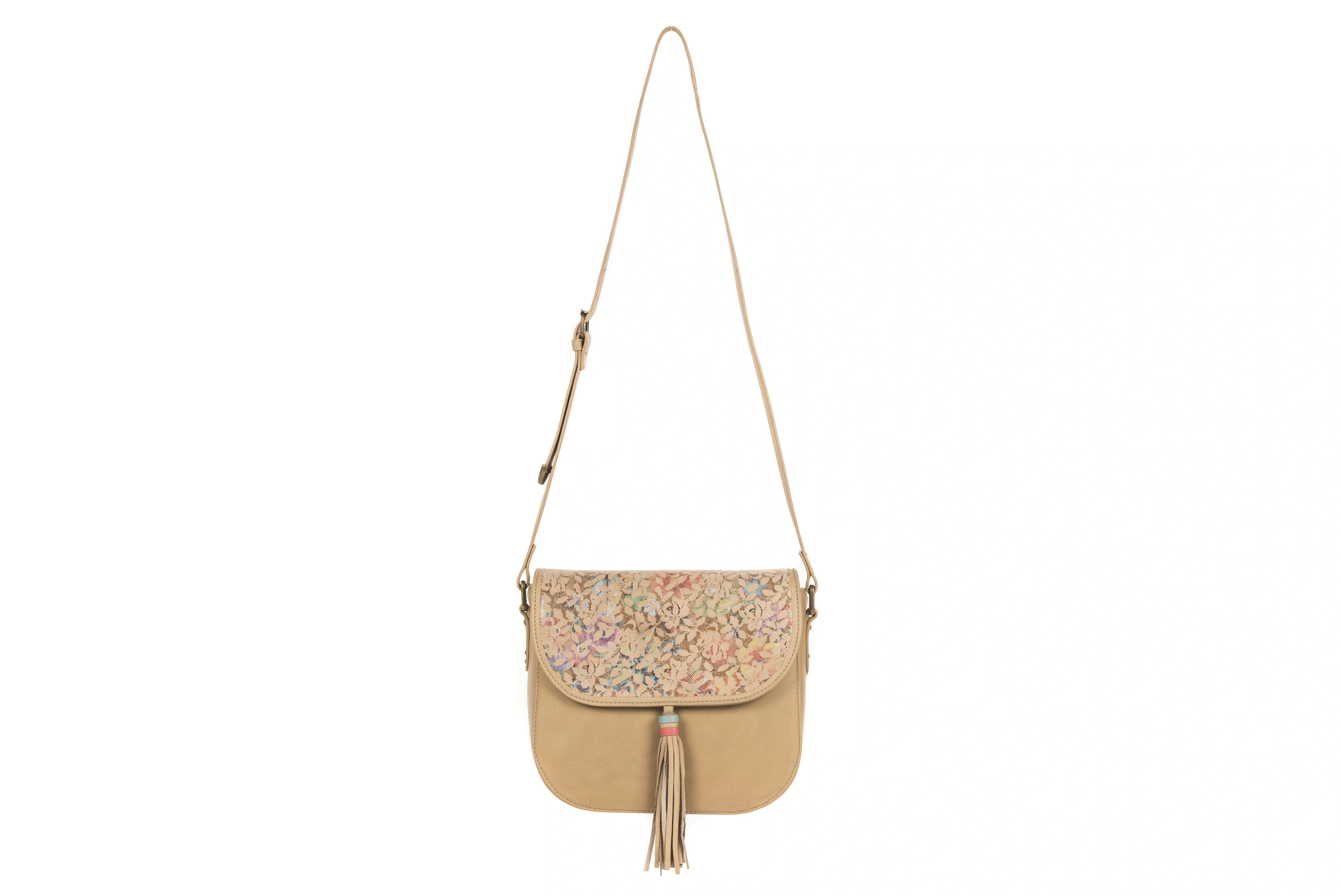 Fauna Sling Bag (Beige with printed flap)-3