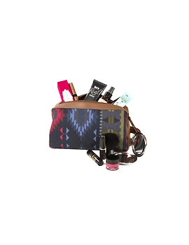 Fuchsia Toilet Bag (Printed Blue)-2-sm