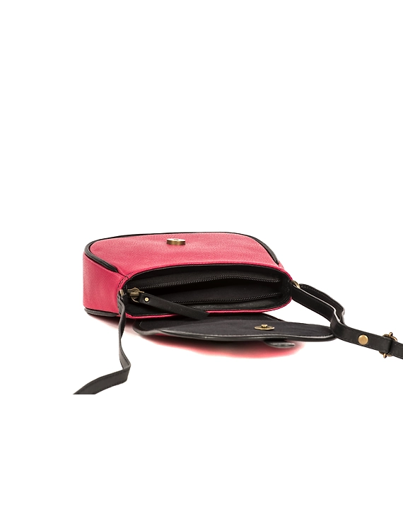 All Leather Moon Bag (Spanish Red)-4