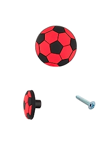 Football Knob red & black