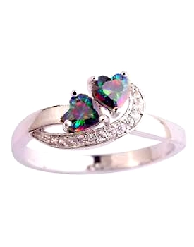 multi colour stone ring