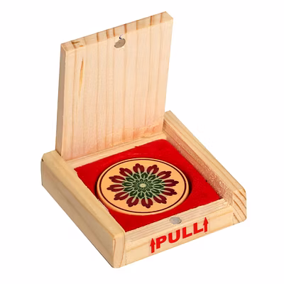 PRECISE W-S06 ELEGANT WOODEN BOX CARROM STRIKER-NA-.-1