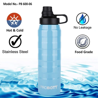PROBOTT Thermosteel Spectra Flask 600ml - PB 600-06 (Colour May Vary)-BLACK-3