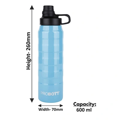 PROBOTT Thermosteel Spectra Flask 600ml - PB 600-06 (Colour May Vary)-BLACK-5