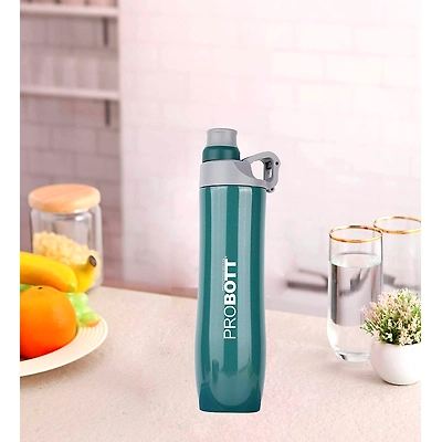 Probott Stainless steel double wall vacuum flask PB 620-04 620 ml Bottle (Colour May Vary)-GREEN-2